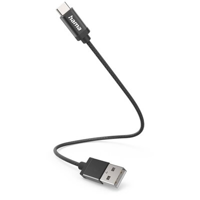 Hama 201600 FIC E3 USB Type-C, 0,2m, fekete adatkábel