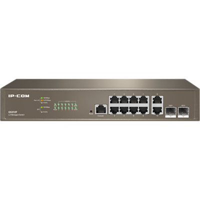 IP-COM Switch Vezérelhető - G5312F (10x1Gbps; 2x SFP; 1x console port; L3)