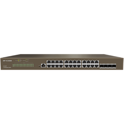 IP-COM Switch Vezérelhető - G3328F (24x1Gbps; 4x SFP; 1x console port; L2)