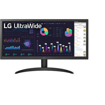 LG Monitor 26" - 26WQ500-B (IPS; 21:9; 2560x1080; 5ms; 250cd; HDMIx2, HDR10; FreeSync)