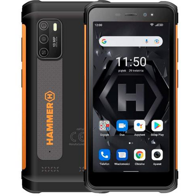 myPhone HAMMER Iron 4 5,5" Dual SIM okostelefon - fekete/narancssárga