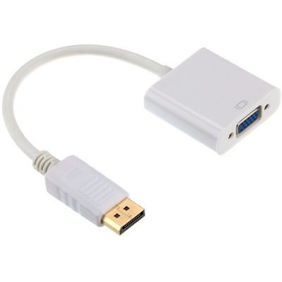 Gembird DisplayPort to VGA M/F adapter 0,2m White