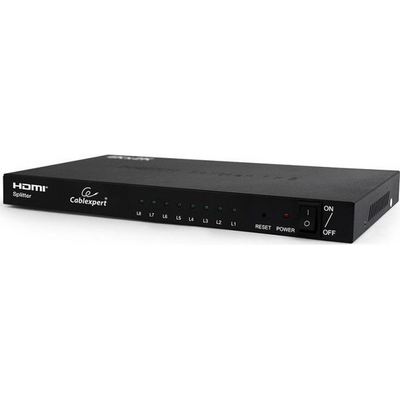 Gembird DSP-8PH4-03 HDMI Splitter 8 ports Black