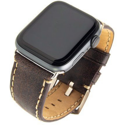 FIXED Berkeley bőrszíj Apple Watch 42 és 44 mm órához ezüst, sötétbarna