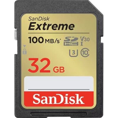 SANDISK Extreme SDHC 100/60MB/s UHS-I U3 V30 32GB