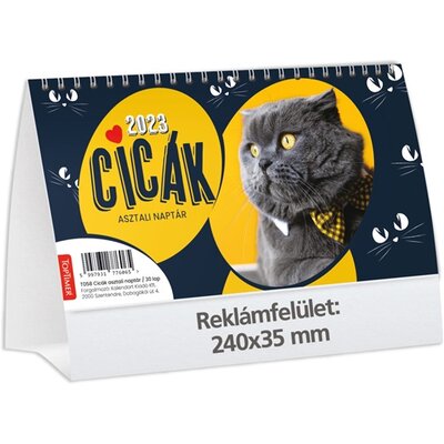 Kalendart 2023-as T058 cicák álló asztali naptár