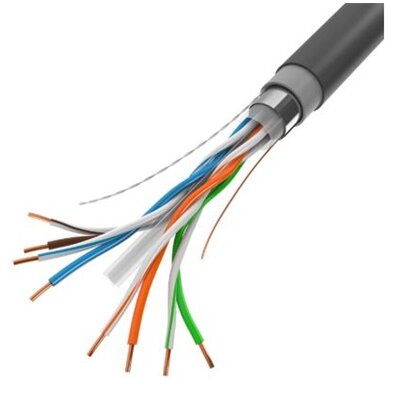 Lanberg LCF6-21CU-0305-BK 305m Cat6 F/UTP AWG23 Fca PE árnyékolt fekete kültéri kábel