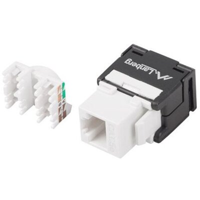 Lanberg KSU5-2000 Cat5e UTP 180°-os szerszám nélkül szerelhető árnyékolatlan RJ45 Keystone jack