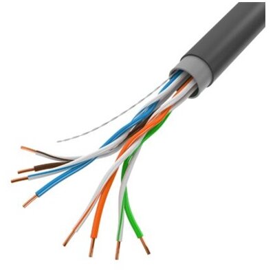 Lanberg LCU5-21CU-0305-BK 305m Cat5e U/UTP AWG24 Fca PE árnyékolatlan fekete kültéri kábel