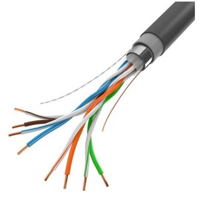 Lanberg LCF5-21CU-0305-BK 305m Cat5e F/UTP AWG24 Fca PE árnyékolt fekete kültéri kábel