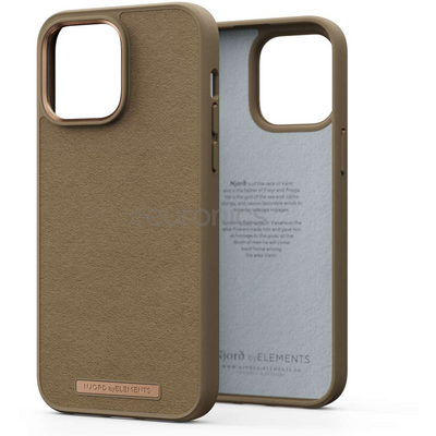 Njord Suede Comfort+ Case iPhone 14 Pro Max Camel