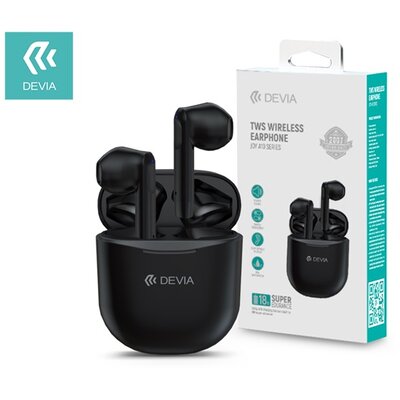 Devia ST351068 Bluetooth v5.0 Joy A10 Series TWS with Charging Case - fekete sztereó headset