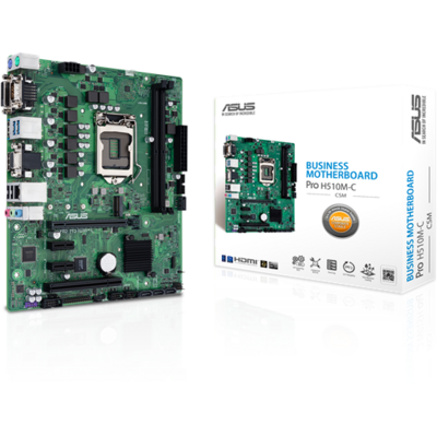 Asus Alaplap - Intel PRO H510M-C/CSM s1200 (H510, 2xDDR4 3200MHz, 4xSATA3, 1xM.2, DP/D-SUB/DVI/HDMI/RS-232)