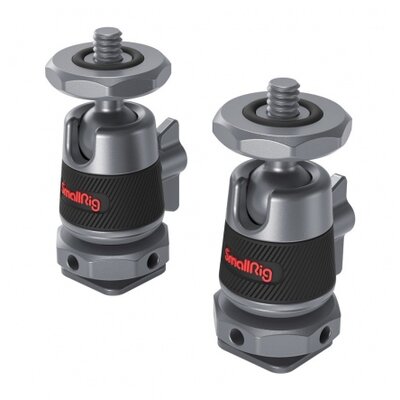 SMALLRIG Mini Ball Head with Removable Cold Shoe Mount (2db)