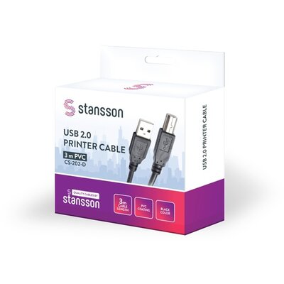 Stansson 3m USB 2.0 nyomtató kábel
