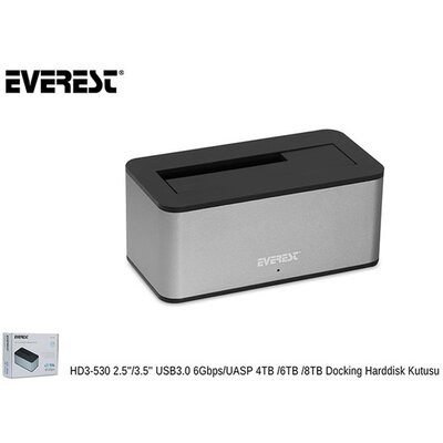 Rampage HDD dock - Everest HD3-530 2.5 / 3.5 USB3.0 6Gbps / UASP 4TB / 6TB / 8TB Docking Hard Drive Box