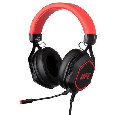 KONIX - UFC 7.1 Fejhallgató Vezetékes Gaming Stereo Mikrofon, Fekete-Piros