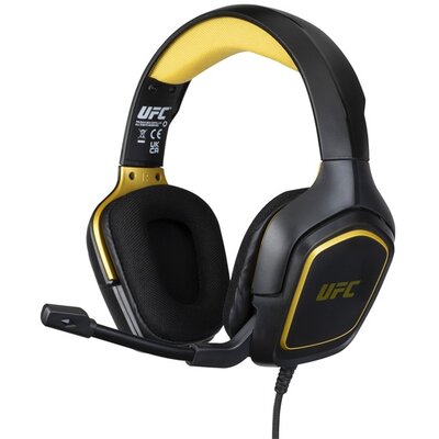 KONIX - UFC 2.0 Fejhallgató Vezetékes Gaming Stereo Mikrofon, Fekete-Sárga