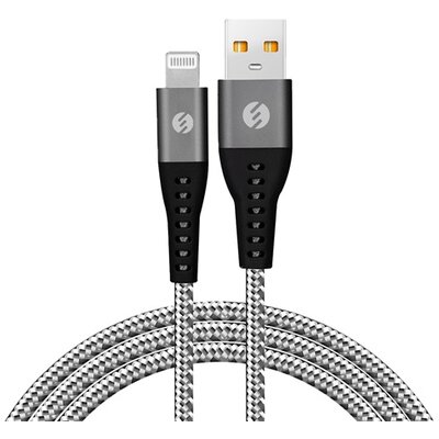 S-Link kábel - SL-STM60L (3A, 12W, Gyorstöltés, Lightning, 100cm adat+töltőkábel, fehér)