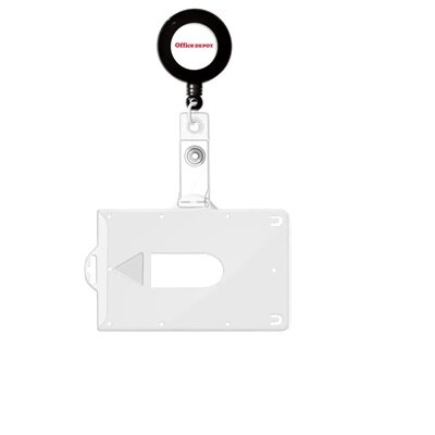 Office Depot karabineres 10db/csomag átlátszó biztonsági kártyatartó