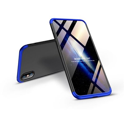 GKK GK0279 360 Full Protection 3in1 iPhone XS Max fekete/kék hátlap