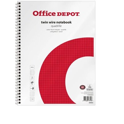 Office Depot A4+ 5db/csomag lefűzhető kockás spirálfüzet