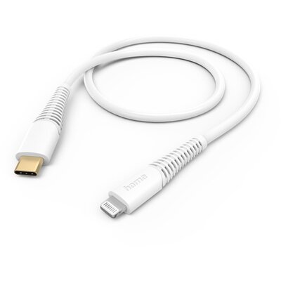 Hama 201603 FIC E3 Lightning - USB Type-C, 1,5m, fehér adatkábel