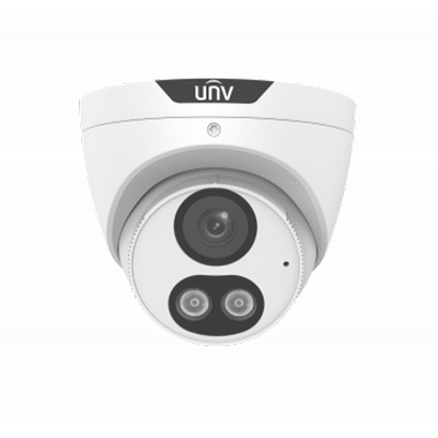 Uniview Prime-I 8MP Tri-Guard turret dómkamera, 2.8mm fix objektívvel, mikrofonnal és hangszóróval