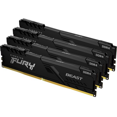 Kingston 128GB DDR4-3200MHZ CL16 DIMM (KIT OF 4) FURY BEAST BLACK