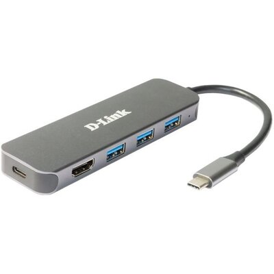 D-LINK USB-C HUB 3xUSB + 1xUSB-C +1xHDMI, DUB-2333