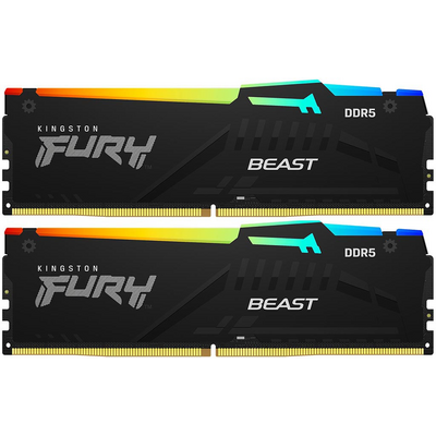 KINGSTON FURY Memória DDR5 64GB 5200MHz CL36 DIMM (Kit of 2) Beast RGB EXPO