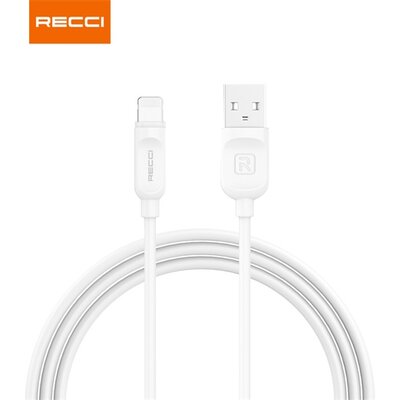 RECCI RCL-P200W Lightning-USB kábel, fehér - 2m