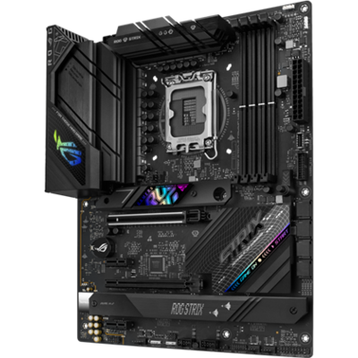 Asus Alaplap - Intel ROG STRIX B760-F GAMING WIFI s1700 (B760, 4xDDR5 7800+MHz, 4xSATA3, 3xM.2, HDMI+DP)