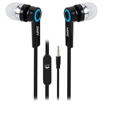 Snopy Fülhallgató - SN-J5 Black (mikrofon, 3.5mm jack, 1.2m kábel, fekete)