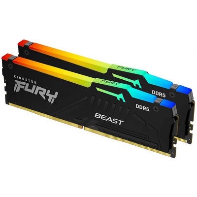 KINGSTON FURY Memória DDR5 64GB 6000MHz CL36 DIMM (Kit of 2) Beast RGB EXPO