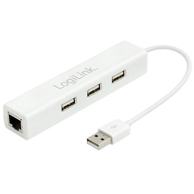 LogiLink USB2.0 Ethernet Adapter 3 portos hubbal