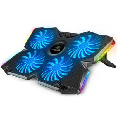 Spirit of Gamer Notebook Hűtőpad 17"-ig - AIRBLADE 500 RGB (25dB; 4x12cm, RGB, 2xUSB2.0)