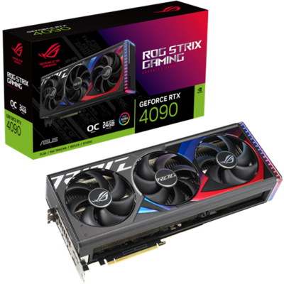 Asus Videokártya - nVidia ROG-STRIX-RTX4090-O24G-GAMING (24576MB, GDDR6X, 2640/21000 Mhz, 384bit, 2xHDMI, 3xDP)