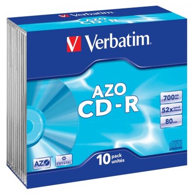 VERBATIM CD-R 700MB 52X Slim tok 10db/Csomag