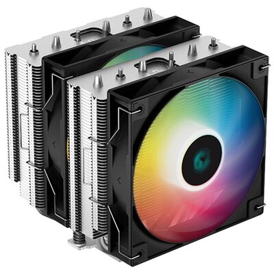 DeepCool CPU Cooler - AG620 BK ARGB (29,4 dB; max, 115,32 m3/h; 4pin csatlakozó, 6 db heatpipe, 12cm, PWM, LED)