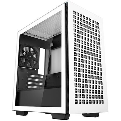 DeepCool Számítógépház - CH370 WH (fekete, ablakos, 1x12cm ventilátor, Mini-ITX / Mico-ATX, 2xUSB3.0)