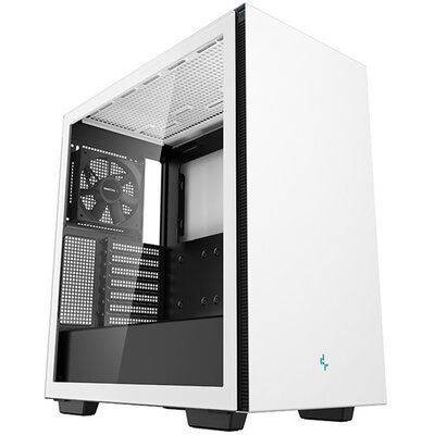 DeepCool Számítógépház - CH510 WH (fekete, ablakos, 1x12cm ventilátor, Mini-ITX / Mico-ATX / ATX / E-ATX, 2xUSB3.0)