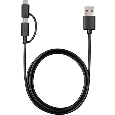 Varta 57948101401 1m 2in1 USB - microUSB/Type C fekete adat- és töltőkábel