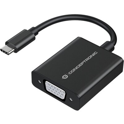 Conceptronic Kábel - ABBY05B (USB-C to HDMI, FullHD/60Hz, aluminium, fekete)