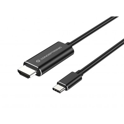 Conceptronic Kábel - ABBY04B (USB-C to HDMI, 4K/60Hz, 2m, fekete)