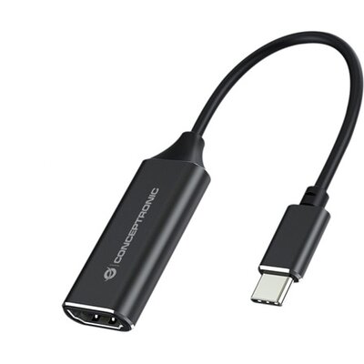 Conceptronic átalakító - ABBY03B (USB-C 3.2 to HDMI, 4K/60Hz, aluminium, fekete)