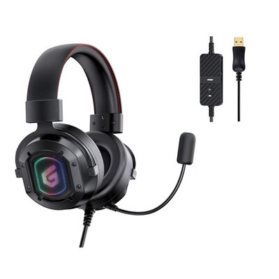 Conceptronic Fejhallgató - ATHAN02B (USB, Kompatilibis: PC/PS4, 7.1 hangzás, RGB,hangerőszabályzó,220 cm kábel, fekete)