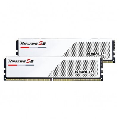 G.SKILL Ripjaws S5 DDR5 6000MHz CL30 32GB Kit2 (2x16GB) Intel XMP White