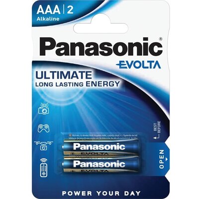 Panasonic EVOLTA LR03EGE/2BP 1,5V AAA/mikro szupertartós alkáli elem 2 db/csomag