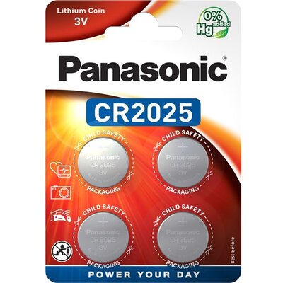Panasonic CR2025 3V lítium gombelem 4db/csomag